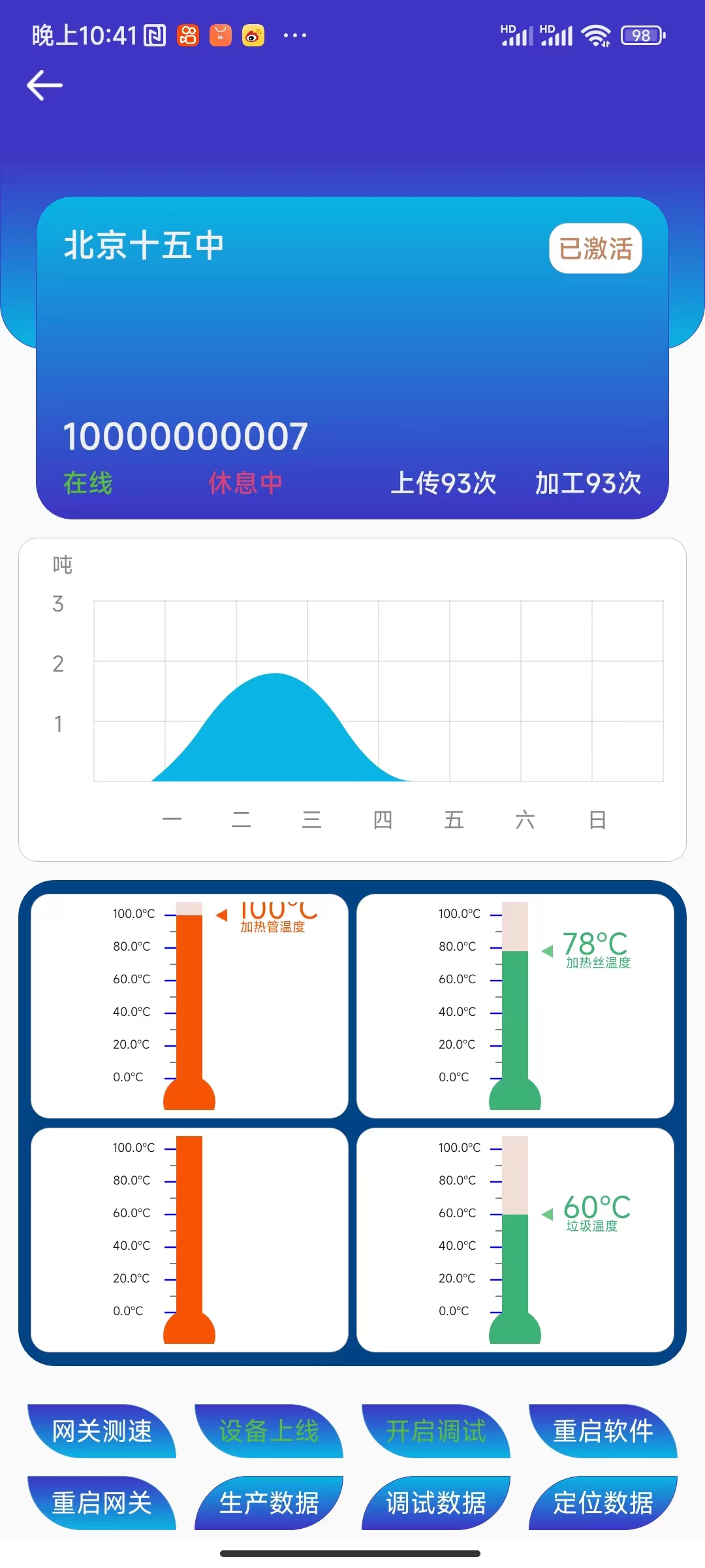 廚房垃圾餐廳垃圾處理設(shè)備5G信息采集管理平臺之運(yùn)維APP